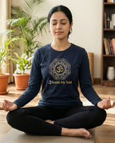 Unisex Yoga Full Sleeve T-Shirt: Om Inside My Soul