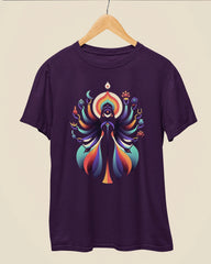 Cosmic Maa Durga Illustration Premium Cotton Durga Puja T-Shirt
