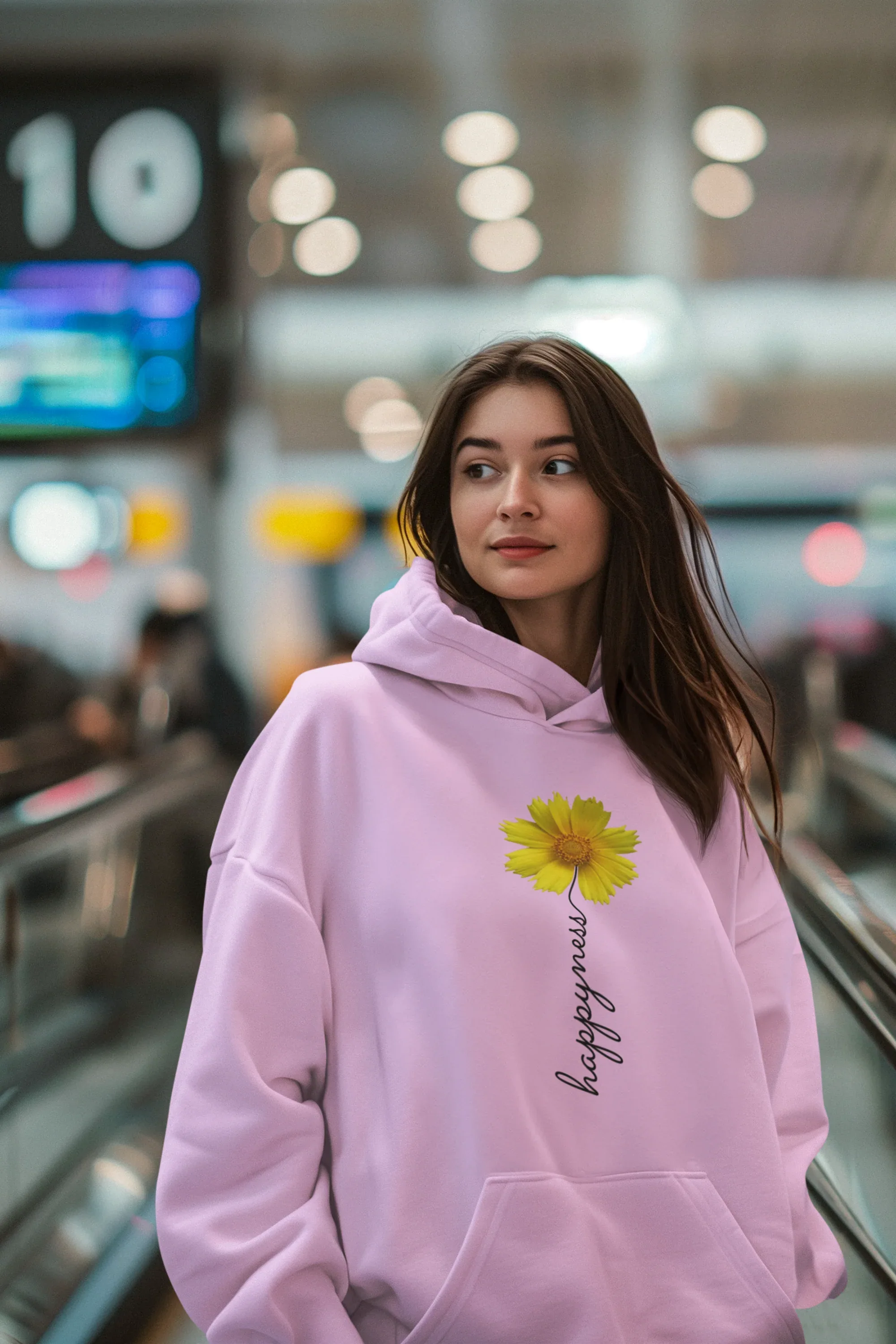 Hoodie: Happiness - Cotton Canvas