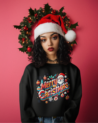 Unisex Sweatshirt - Merry Christmas - Cotton Canvas