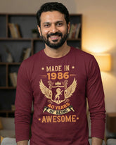 40 Years of Being Awesome | Full Sleeve T-Shirt