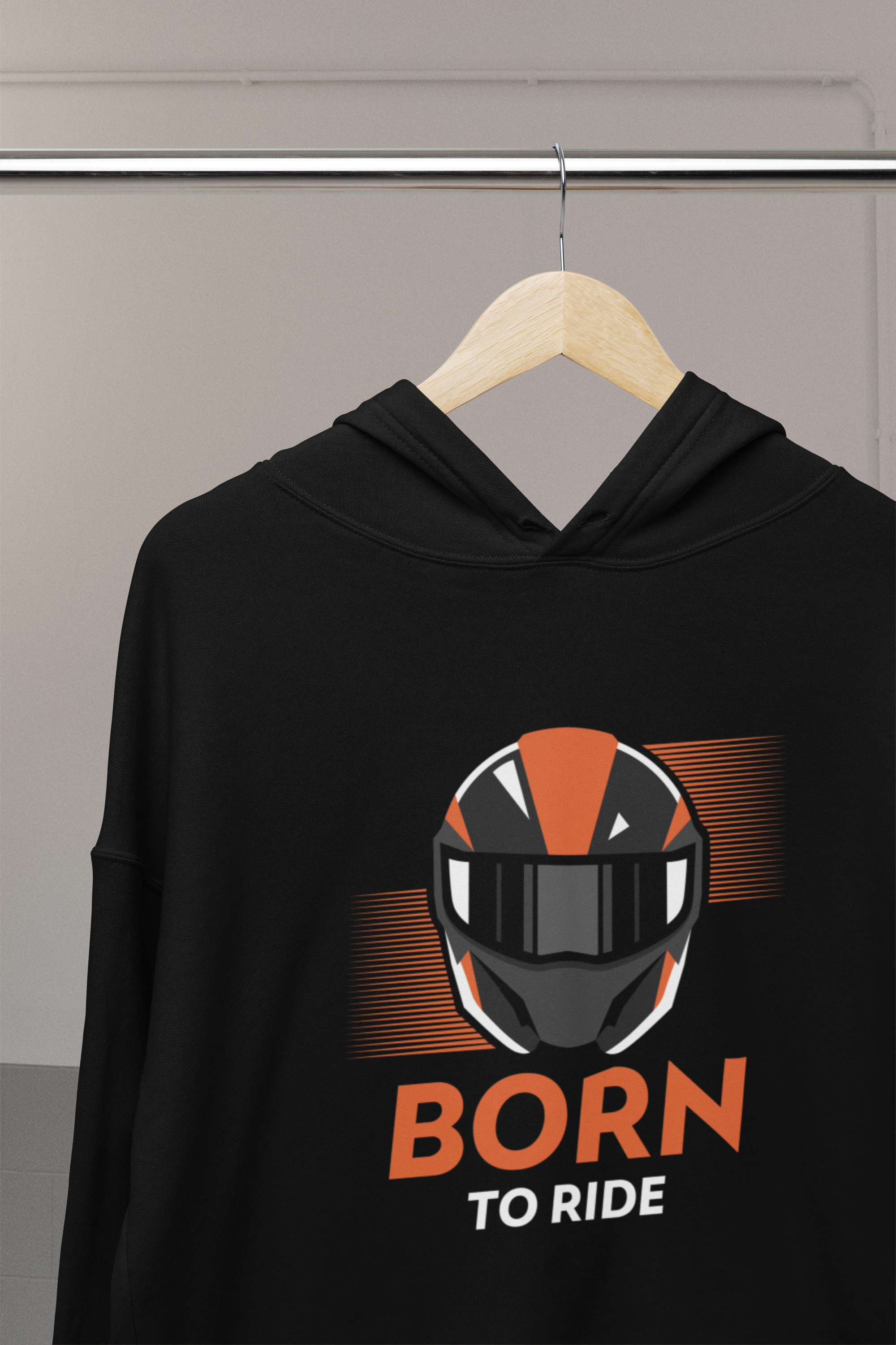 Men's Hooded Sweatshirt - Born To Ride