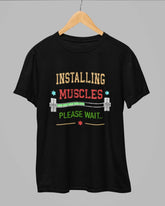 Installing Muscles Please Wait Gym T-Shirt - Cotton Canvas