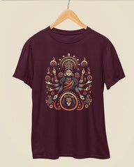 Maa Durga Divine Warrior Premium Cotton Durga Puja T-Shirt
