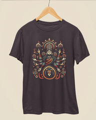 Maa Durga Divine Warrior Premium Cotton Durga Puja T-Shirt