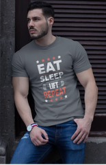 Eat Sleep Lift Repeat Gym T-Shirt - Cotton Canvas