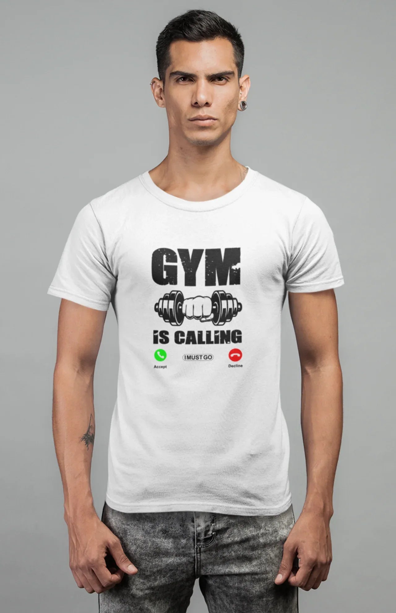 Gym Is Calling Gym T-Shirt - Cotton Canvas