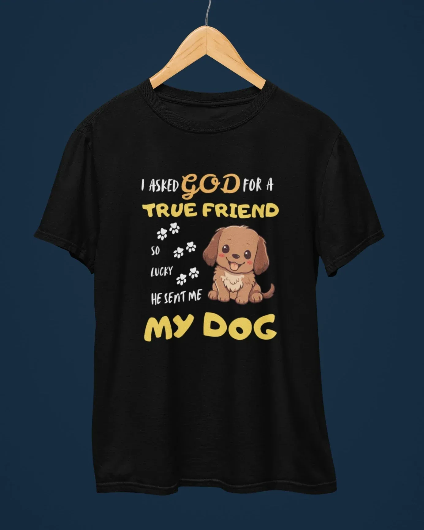 True Friend Dog Lovers T-Shirt - Cotton Canvas