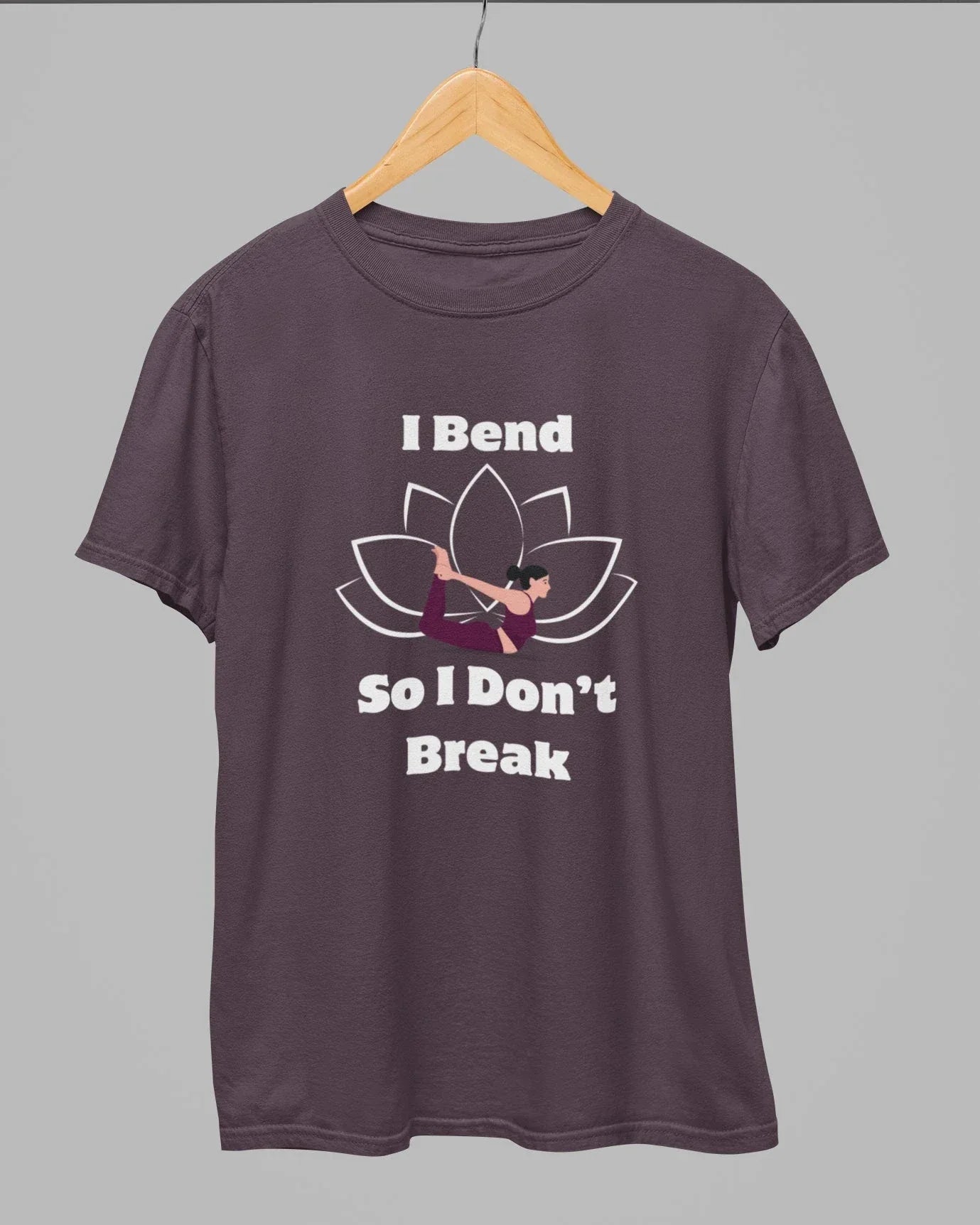 I Bend so I don't Break Yoga T-Shirt - Cotton Canvas