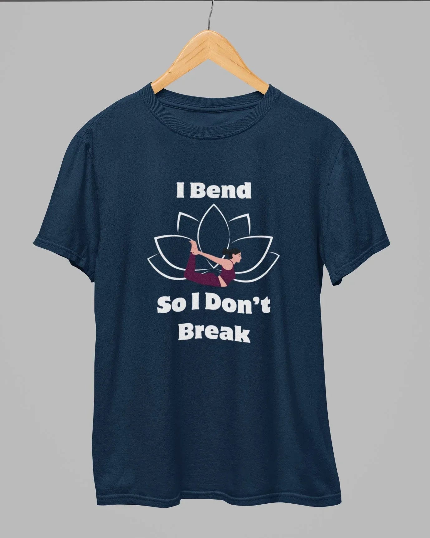 I Bend so I don't Break Yoga T-Shirt - Cotton Canvas