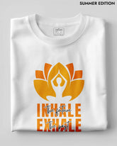 Inhale Future Exhale Past Yoga T-Shirt | Breathable Cotton Unisex Tee