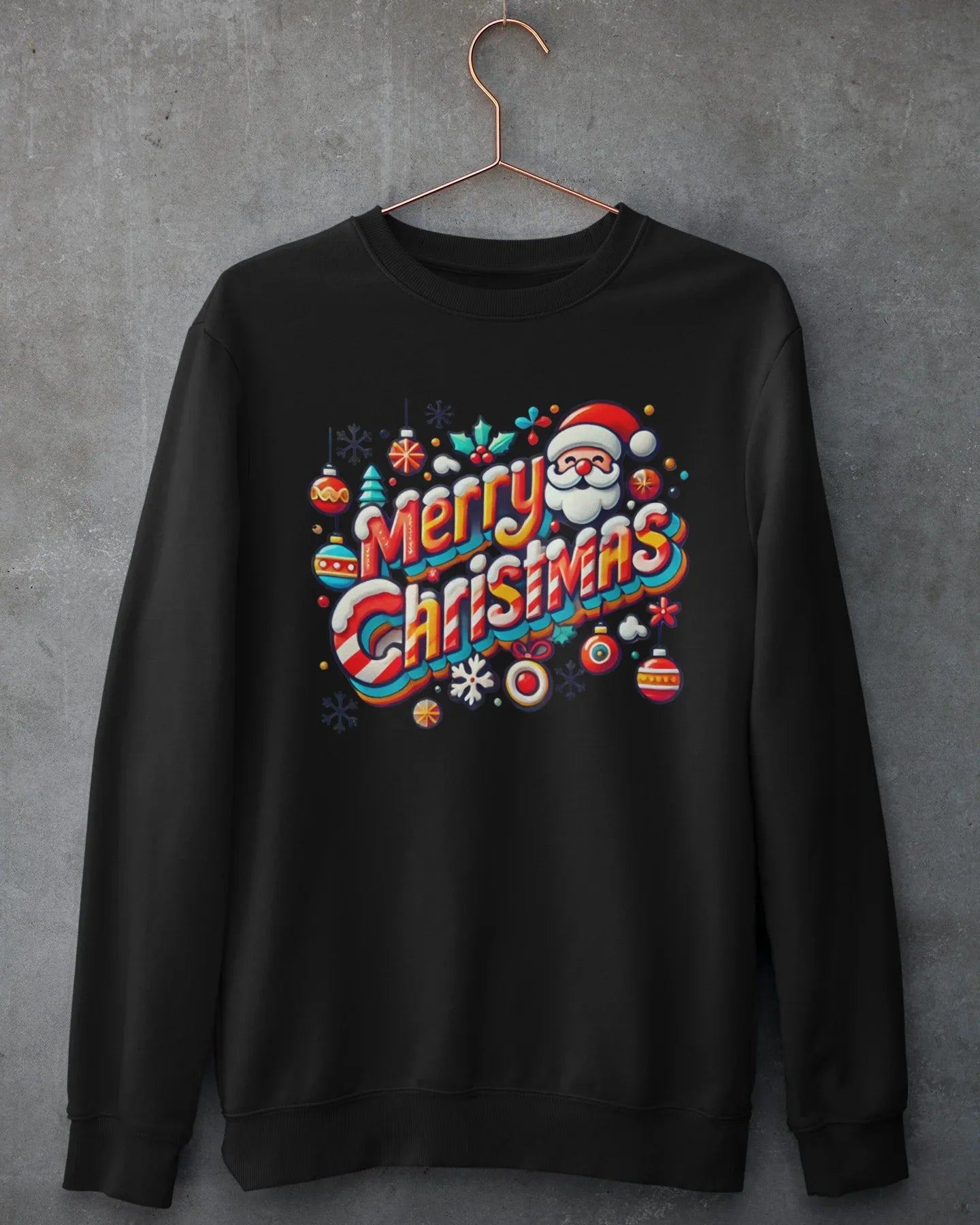 Unisex Sweatshirt - Merry Christmas - Cotton Canvas