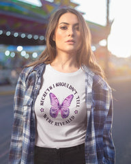 Women's Half Sleeve T-Shirt: Secrets Are Revealed - Cotton Canvas