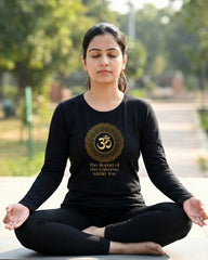 Om The Sound of the Universe within You | Unisex Full Sleve Yoga T-Shirt