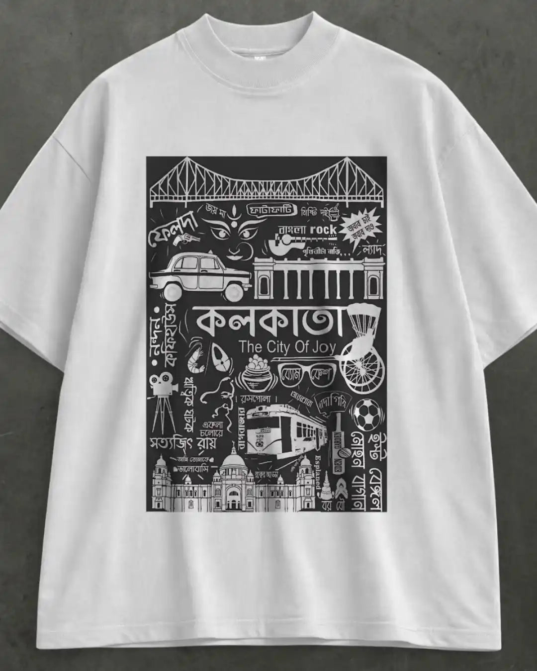 Kolkata Vibes Oversized Cotton T-Shirt