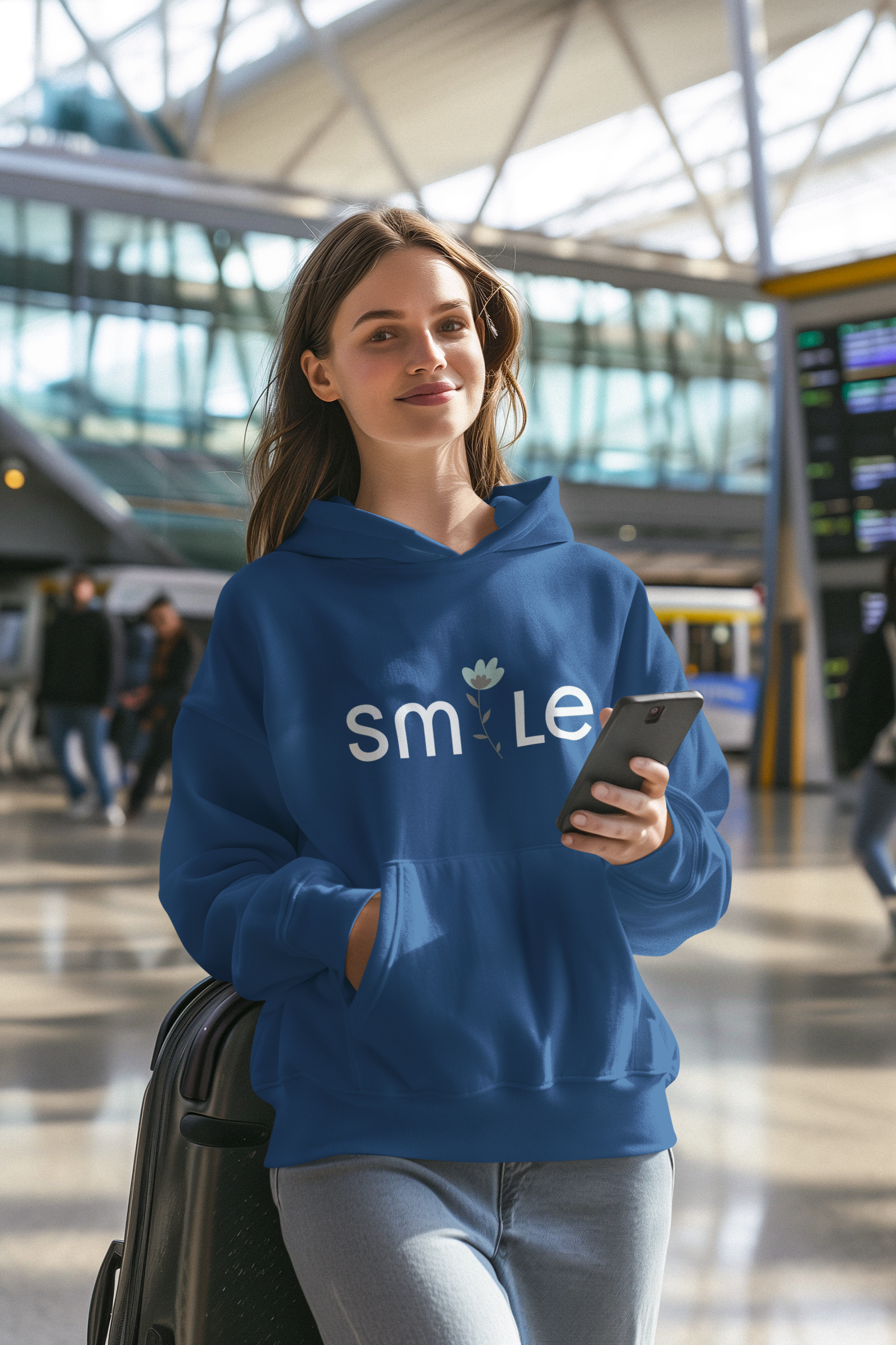 Women's Hooded Sweatshirt - Smile