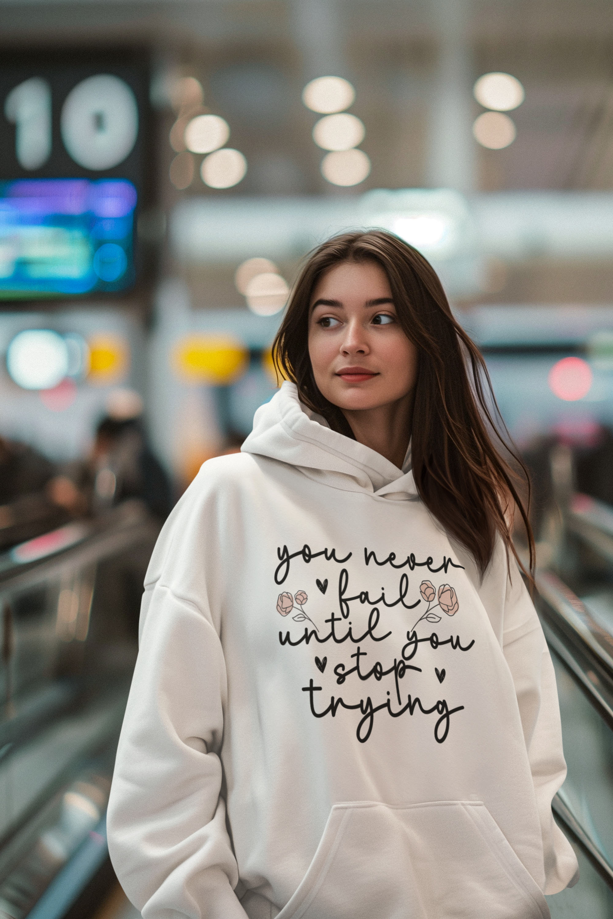 Women's Hooded Sweatshirt - You Never Fail