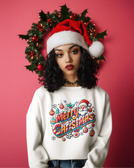 Unisex Sweatshirt - Merry Christmas - Cotton Canvas