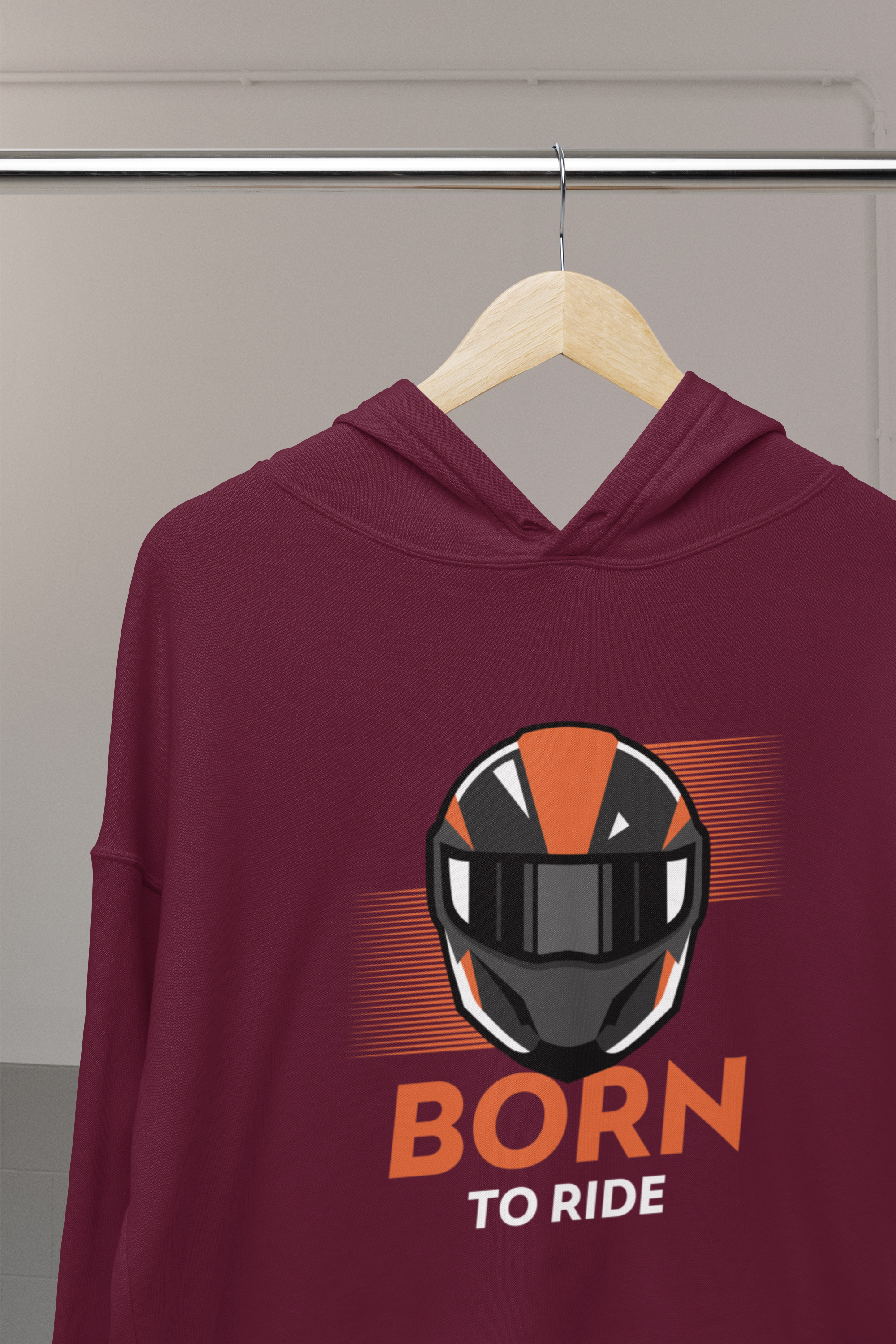 Men's Hooded Sweatshirt - Born To Ride