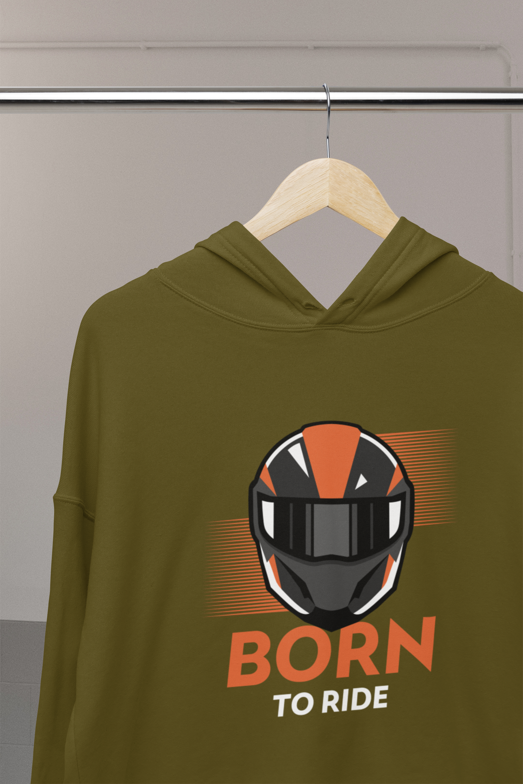 Men's Hooded Sweatshirt - Born To Ride