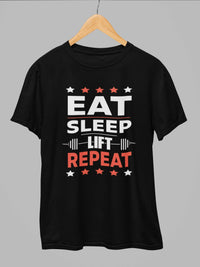Eat Sleep Lift Repeat Gym T-Shirt