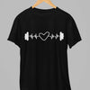 Dumbbell Heartbeat T-Shirt for Fitness Enthusiasts