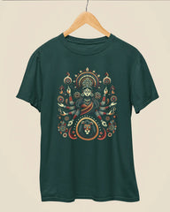 Maa Durga Divine Warrior Premium Cotton Durga Puja T-Shirt