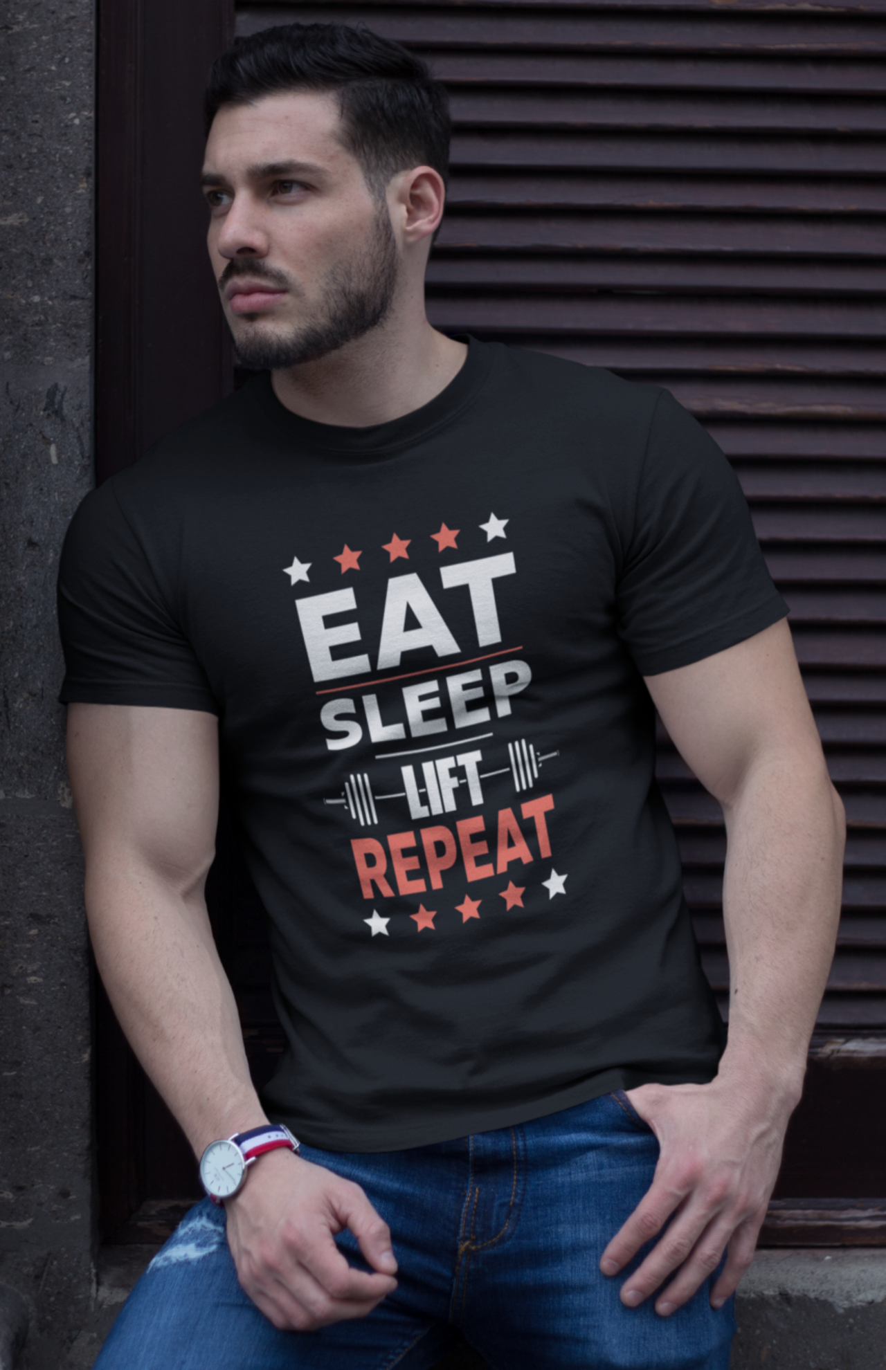 Eat Sleep Lift Repeat Gym T-Shirt