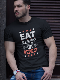 Eat Sleep Lift Repeat Gym T-Shirt