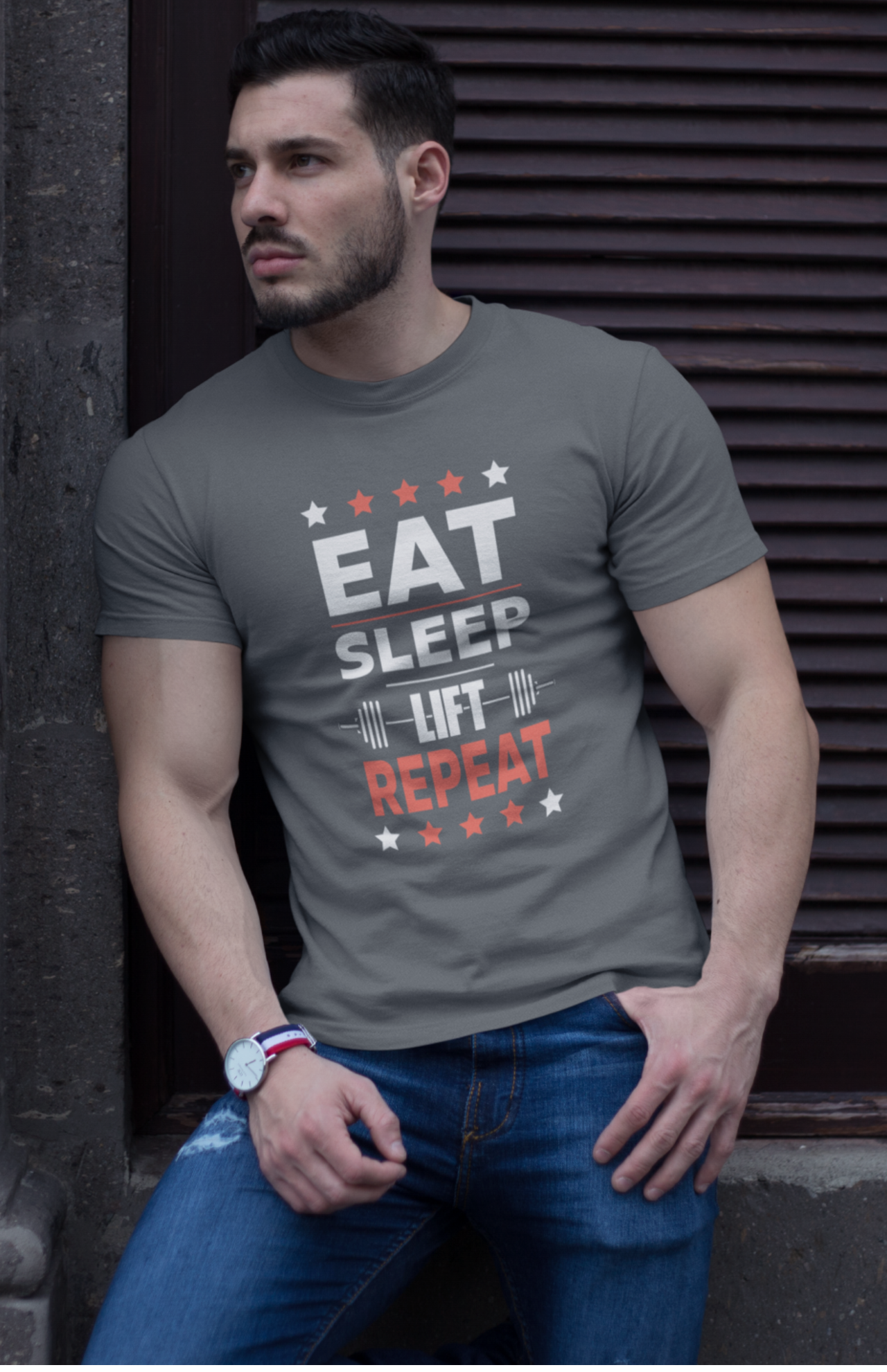 Eat Sleep Lift Repeat Gym T-Shirt