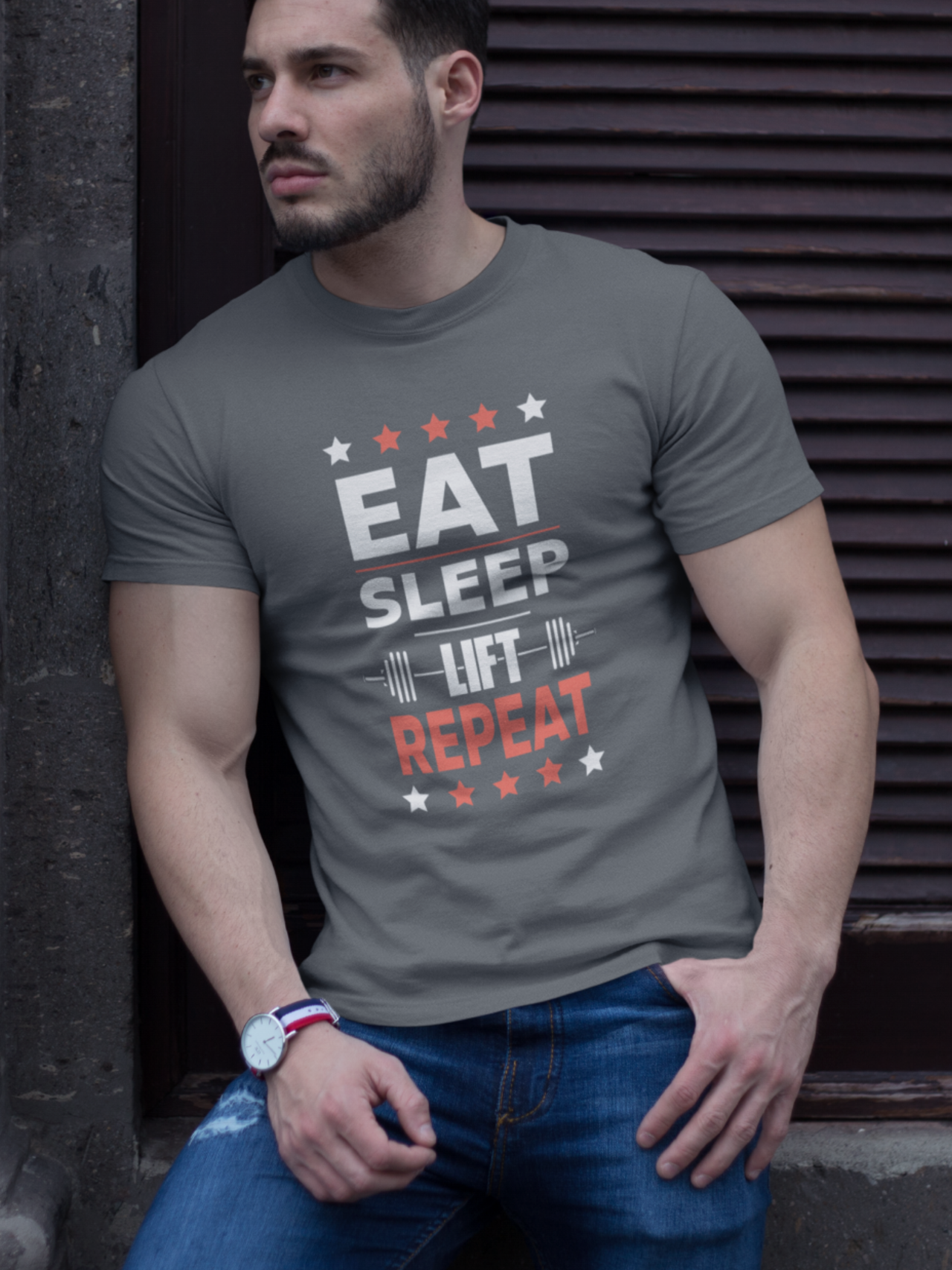 Eat Sleep Lift Repeat Gym T-Shirt