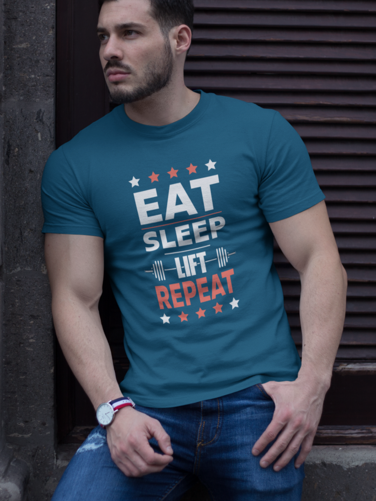 Eat Sleep Lift Repeat Gym T-Shirt