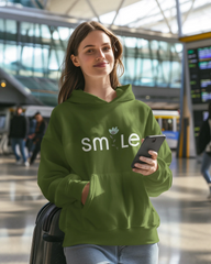 Women's Hoodie: Smile - Cotton Canvas