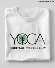 Inner Peace Outer Glow Yoga T-Shirt | Breathable Cotton Unisex Tee