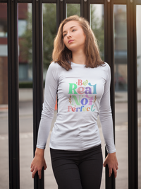 Women's 3/4 Sleeve T-Shirt - Be Real Not Perfect