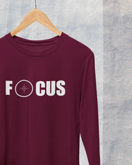Men's Full Sleeve T-Shirt: Focus - Cotton Canvas