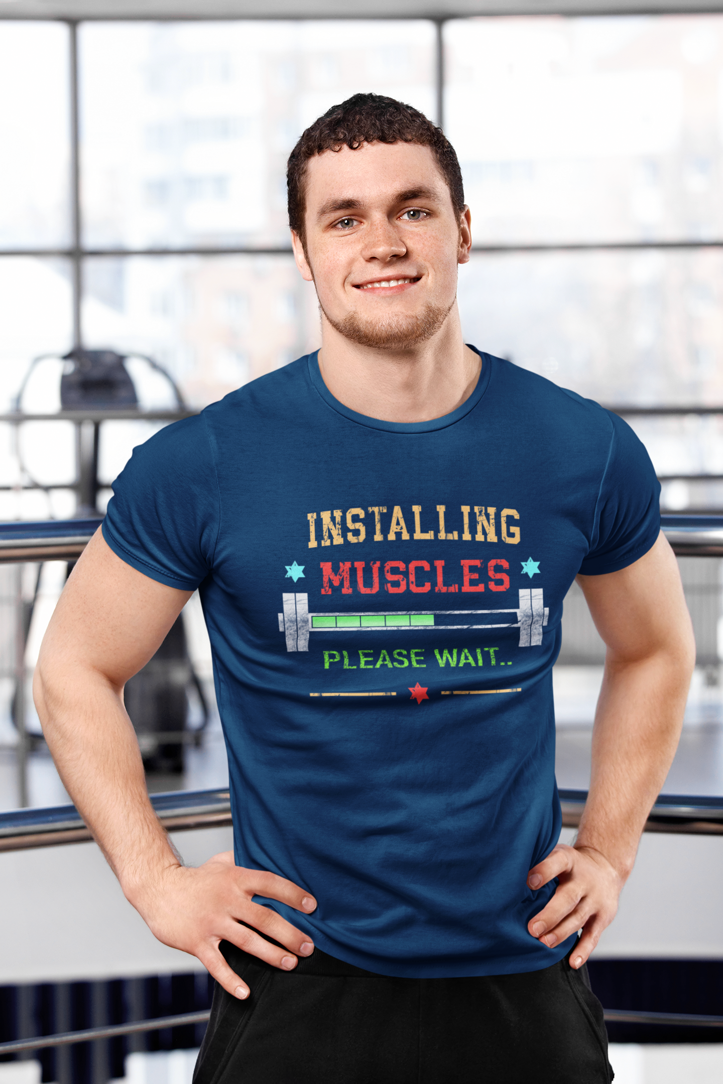 Installing Muscles Please Wait Gym T-Shirt