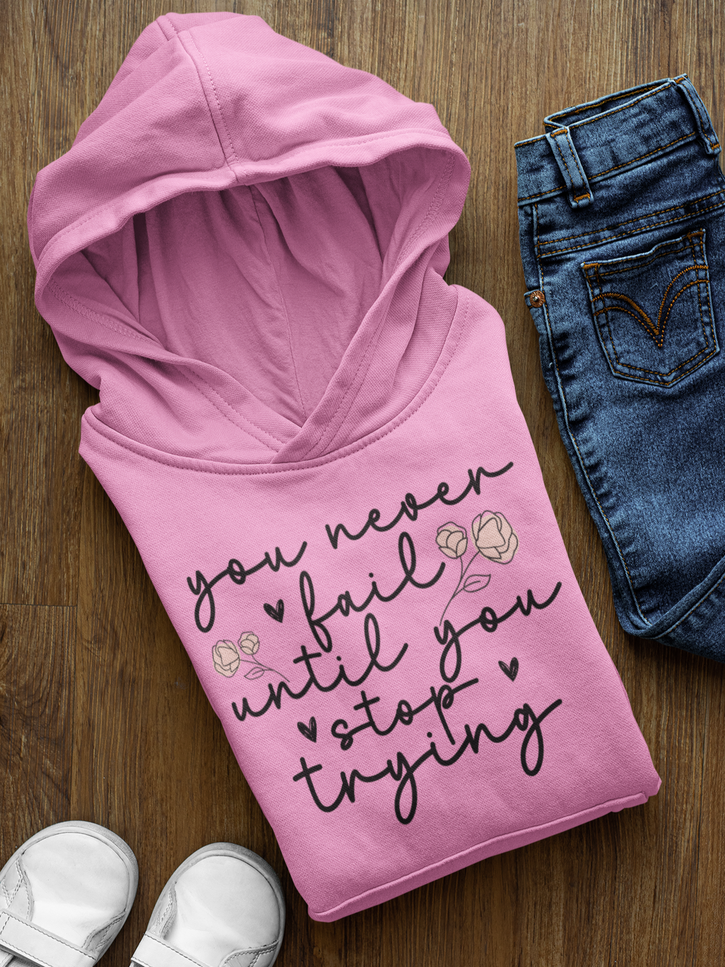 Women's Hooded Sweatshirt - You Never Fail