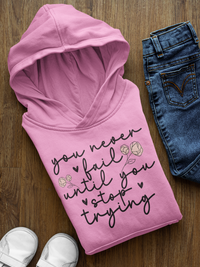 Women's Hooded Sweatshirt - You Never Fail