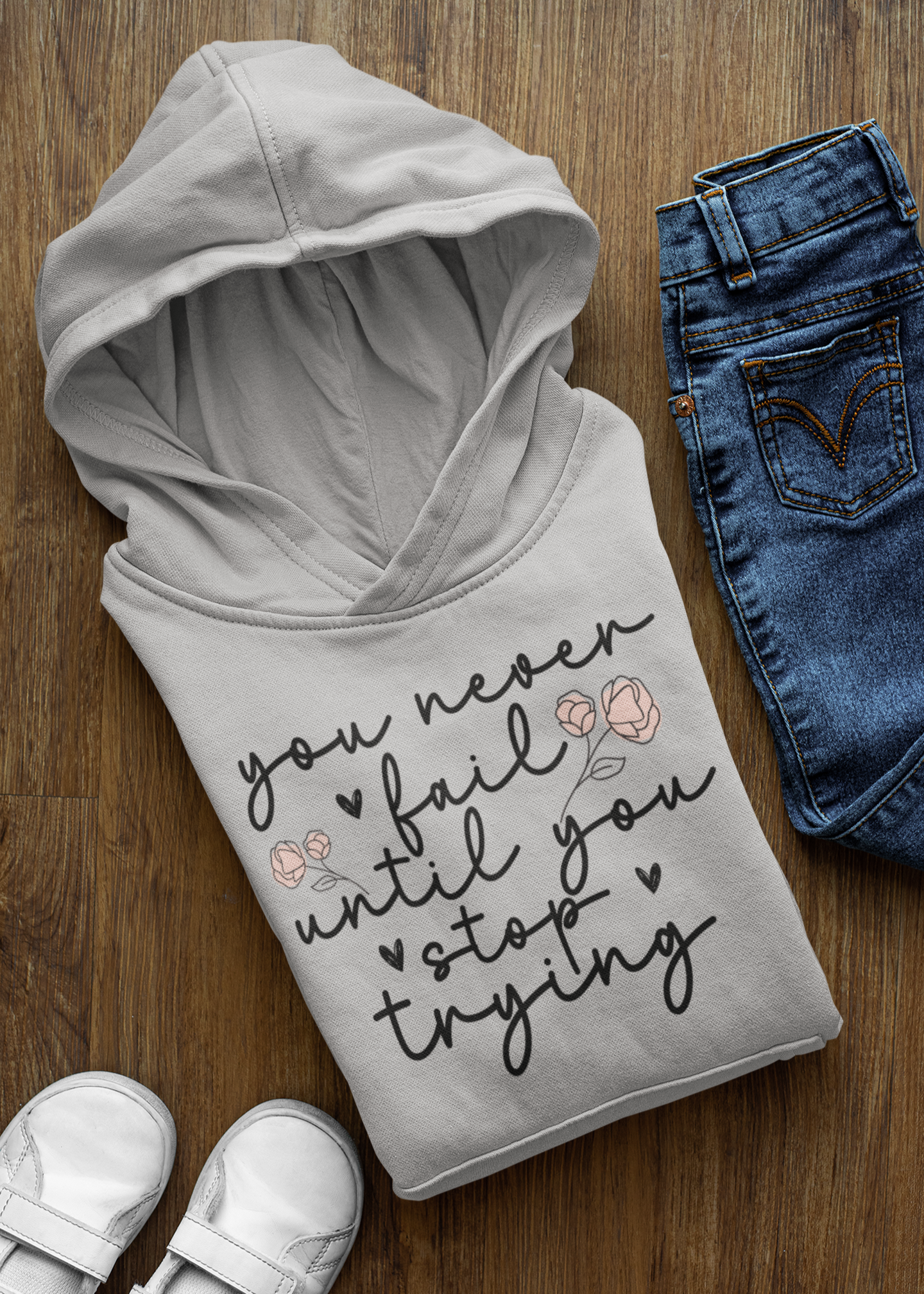 Women's Hooded Sweatshirt - You Never Fail