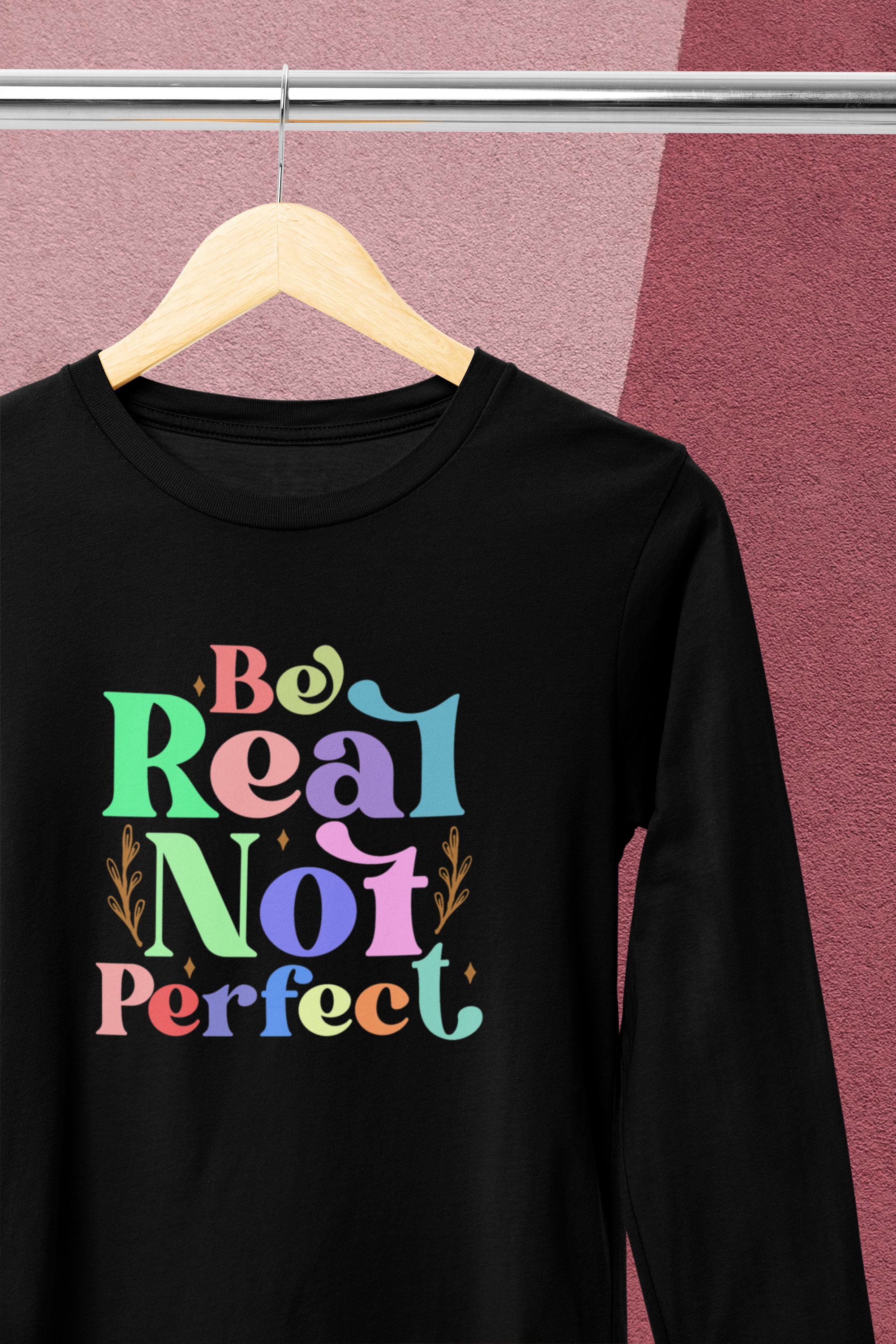 Women's 3/4 Sleeve T-Shirt - Be Real Not Perfect