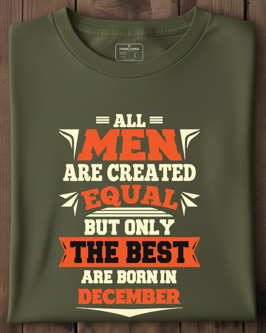 Green t-shirt with humorous text design on a wooden surface