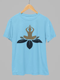 Parvatasana Surya Namaskar Yoga T Shirt Baby Blue