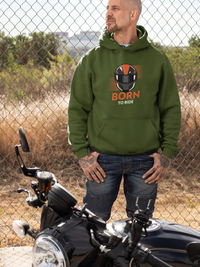 Men's Hooded Sweatshirt - Born To Ride
