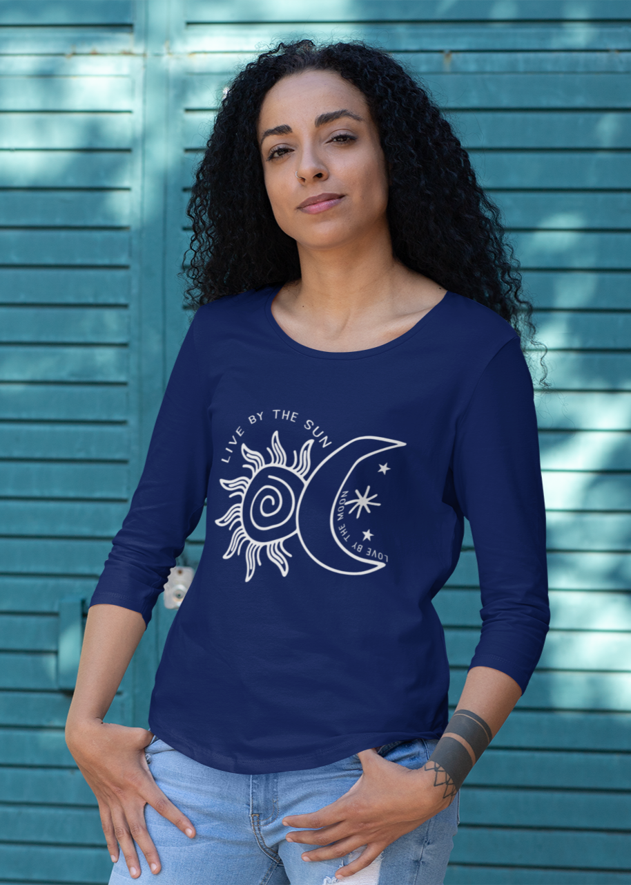 Women's 3/4 Sleeve T-Shirt - Live By The Sun