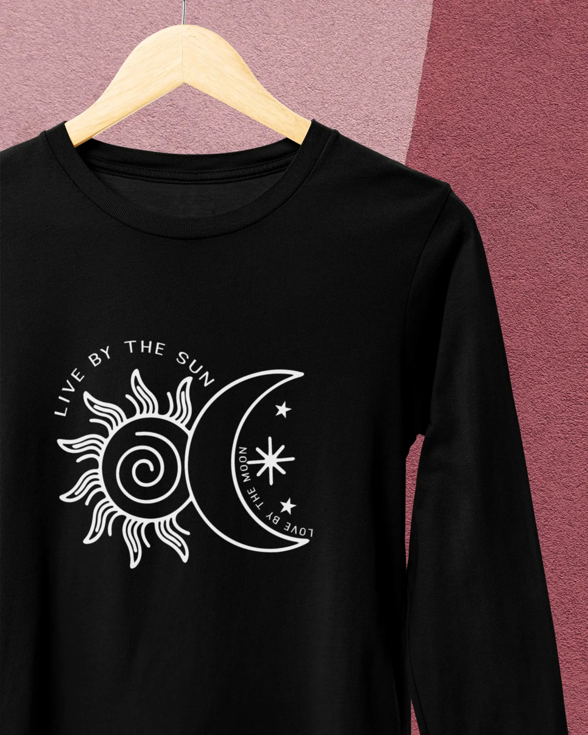 Women's Full Sleeve T-Shirt: Live by the Sun - Cotton Canvas